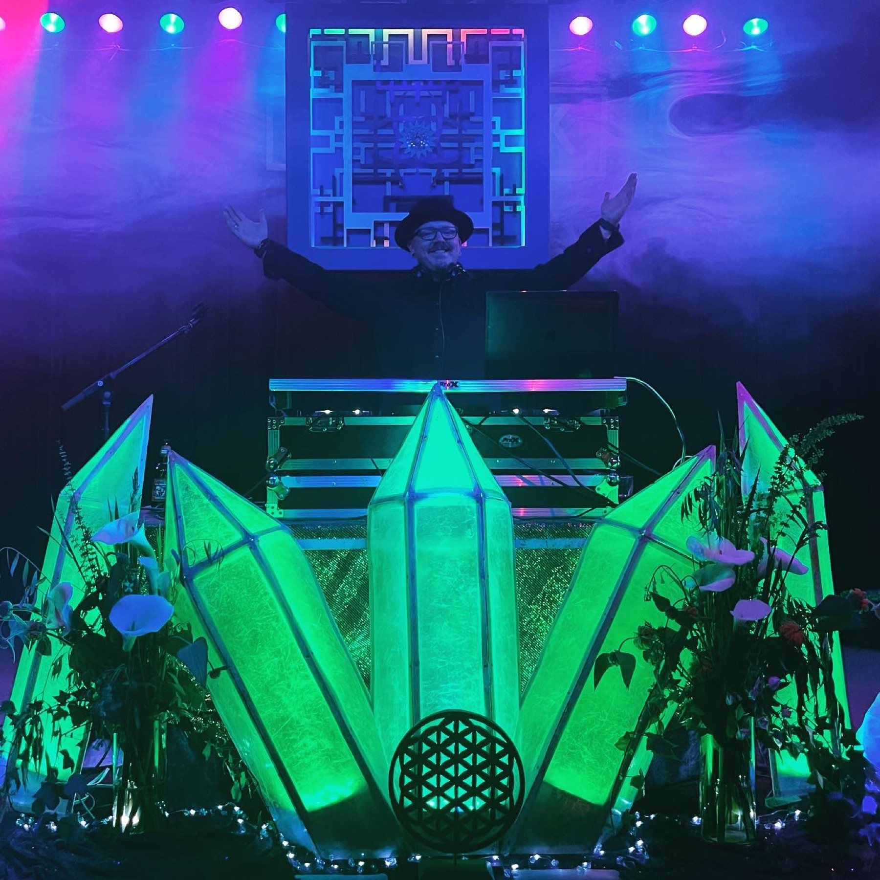 DJ Zack Darling performing at the Crystal Ship fundraiser