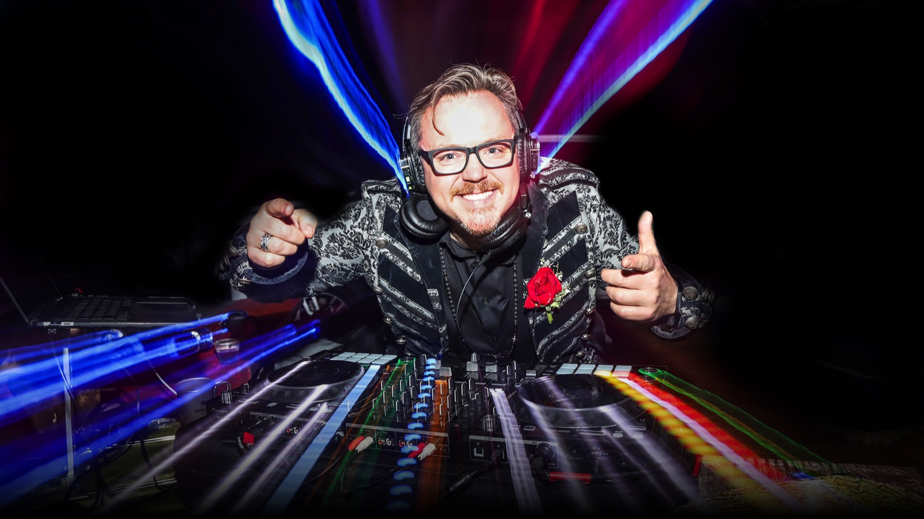 DJ Zack Darling behind the decks at Tribe Campout