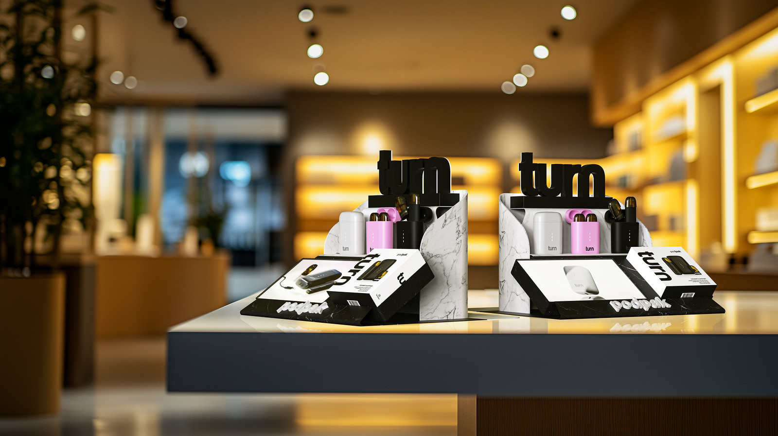 Turn retail product displays inside a store